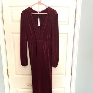 Baltic Born Venus mulberry pleated maxi dress